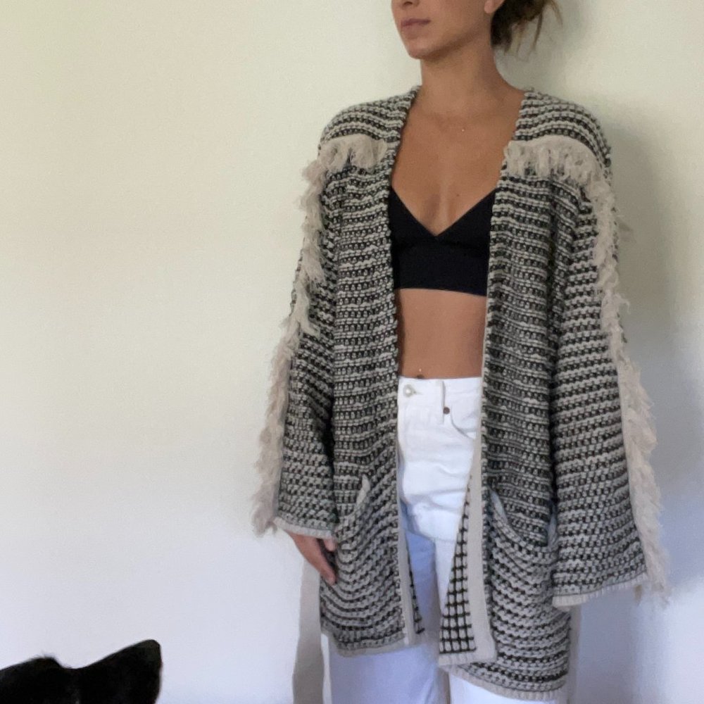 The Jetset Diaries Fringe Kimono Sweater